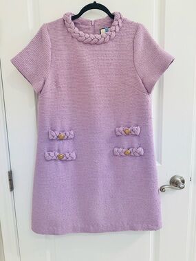 Tuckernuck Lilac Braided-Trim Jackie Mini Dress M
